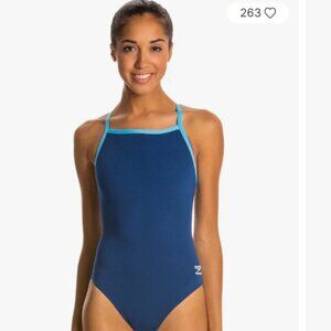 Speedo Women's Solid Endurance+ Flyback Training One Piece Swimsuit 10/36 NWT